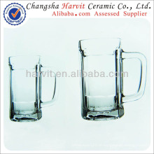 China Großhandel Glas Bier / Doppelwand Glas / Trinkglas Tasse mit Griff